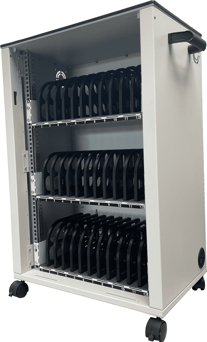 3 Tablet-Ablagefächer für 36 Geräte